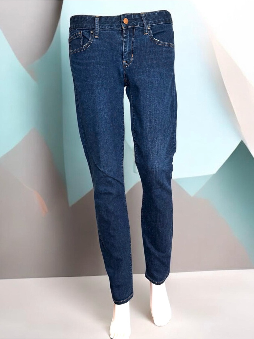 Gap 1969 Always Skinny Women’s Blue Jeans Size 27 Stretch Denim Inseam 29 inch